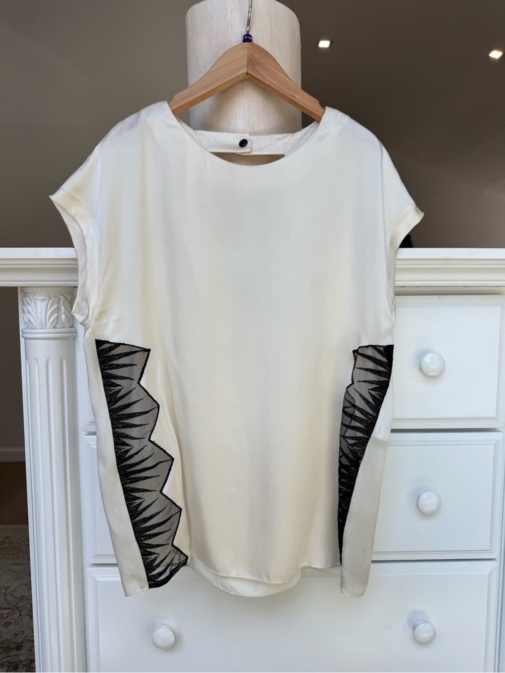 Sandro Paris Silk Lace Blouse – Size 1 (S/M)